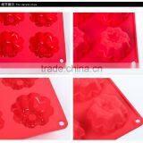Silicone Baking Mould Flower Daisy Shape Silicone Mould 6-Cavity Silicon Cake Baking Mould thumbnail-4
