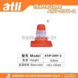 Flexible Roadwork/Worksite Safety PVC Traffic Cone With 2 Reflective Bands 150mm thumbnail-2