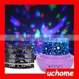 UCHOME 2016 Romantic Rotating Spin Led Night Light Projector Children Kids Baby Sleep Lighting Sky Star Master USB Led Projector thumbnail-1