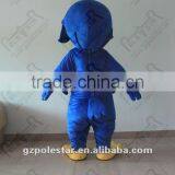 Yellow Beak Blue Eagle Mascot Costume White Belly thumbnail-4