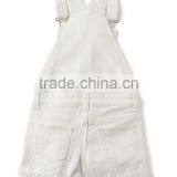 Little Girls Cute White Denim Shortalls Child Jumpsuit HSS8012 thumbnail-2