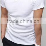 2016 New Men High-elastic Short Sleeve V Neck Tight Cotton t Shirt thumbnail-1