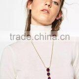 New Design Big Brand ZA Simple Fashion Sweater Long Chain Necklaces thumbnail-1
