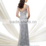 New Grey Lace off Shoulder Mother Bridal Gown 2015 thumbnail-2