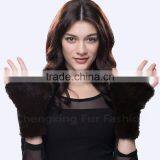 CX-A-08C Wholesale Winter Douable Face Ladies Mink Fur Winter Gloves thumbnail-6
