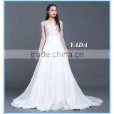 Holy Chiffon V Neck Hand Beaded Long Train A Line Bridal Wedding Dress For Wedding thumbnail-6