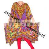 DIGITAL PRINTED COTTON PONCHO thumbnail-2