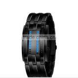 HOT Tungsten Steel Watches Men Binary LED Watch Sport Clock Outdoor Fashion Watch Calendar Luxury Digital Lovers Watch Pair thumbnail-1