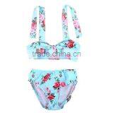 New Arrival Guangzhou Baby Gril Swimsuit Floral Baby Bikini Oneline Wholesale China thumbnail-1
