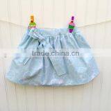 Light Blue Skirts Children's Clothing Baby Girl Dresses Elastic Waistband Ruffle Skirt thumbnail-1