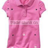 GIRLS POLO SHIRT WITH ALLOVER EMBROIDERY