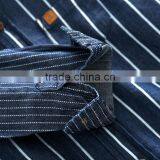 S33452W Children Cotton Long Sleeve Baby Striped Pure Color Jean Shirts thumbnail-3