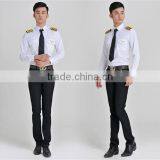 Juqian Custom Good Quality Long Sleeve Pilot Shirt,Man Airline Uniform,White Mens Airline Pilot Unform Shirts thumbnail-4