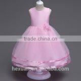 2017 New Arrival Kids Fancy Wedding Matt Satin Dress Baby Girl Evening Party Skirt thumbnail-4