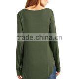 Fashion OEM Elegant Long Sleeves Knit Blouse Lady Plus Size Top for Wholesale thumbnail-2