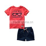 Wholesale cool fashion sports style baby boy clothing sets for summer