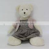 Plush And Stuffed Teddy Bear Animal Baby Toys With Cloth Dress Sweaters thumbnail-1