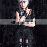 Gothic Snake Skin Imitation Garter Belt Detail Leggings thumbnail-5