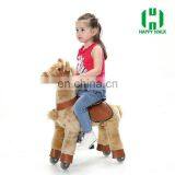 HI indoor playground funny wooden rocking plush ride on horse toys for sale