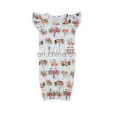 Baby Summer Watermelon Flutter Sleeve Gown Toddler Sleeper Cute Girls Sleeping Bags thumbnail-5