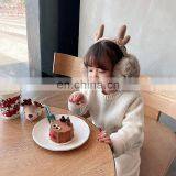 4319/ Animal Cute Fashion Winter Warm Earmuffs Deer Horn Plush Kids Earflap thumbnail-5