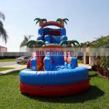 South Beach Waterslide Backyard Kids Water Slide Commercial Inflatable Tropical Slip and Slide With Pool thumbnail-3