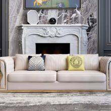 Postmodern Light Luxury American Microfiber Leather Sofa Luxury Living Room Simple Large Family Villa Model Room Furniture Combination thumbnail-4