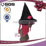 Funny Halloween Festival Hat With Pink Fake Hair Attachmed thumbnail-2