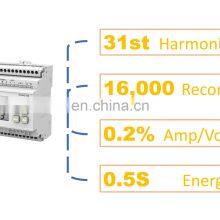 Din Rail Mount 3 Phase Multi Functional Equipment Metering Power Measuring Instrument thumbnail-2
