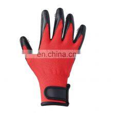 Gentle De-shedding Brush Five Finger Design Pet Grooming Gloves for Cats, Dogs and Horses thumbnail-3