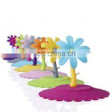 Colorful New Design Flower Shaped Silicone Cup Lid Cup Cover