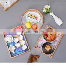 Wholesale Eco Friendly Durable Color Printed Lacquer Bamboo Serving Bardia Tray thumbnail-5