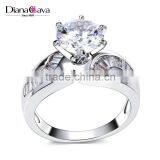 Best Buy One Stone Deluxe Marriage Gift Luxury CZ Jewelry Proposal Engagement Ring thumbnail-1