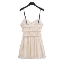 Spring New European and American Style Small Bow Decoration Texture Slim Fit Suspender Dress for Women thumbnail-2