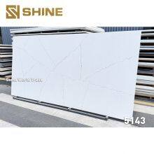 Horizon Kitchen Countertop Slab Artificial Calacatta White Silica Quartz Stone Quartz Slab Widely Used thumbnail-5