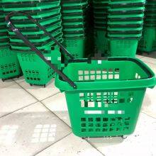 Large Shopping Basket With Wheels Shopping Rolling Hand Basket With Wheels