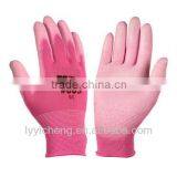 Pink PU Coated Gloves thumbnail-1