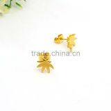 Arui Jewelry Fashion Gold Earrings Designs for Girls Leave Earrings thumbnail-2