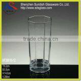 12 oz octagonal glass tumbler