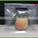 Customized Transparent Eight Edges Sealing Stand Up Zip Lock Vegetable Packaging Bag with Holes