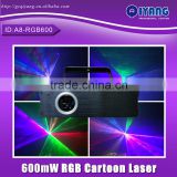 Disco ILDA 600mW RGB animation full color laser light show machine