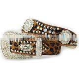 Wholesale Women's Faux Hair Leopard Western Belts thumbnail-1