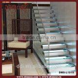 Inox Straight Stairs Stair Glass Railing Prices Led Stair