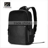 Fashion Black pu Coted Canvas High Quality School Backpack Bags