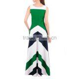 Green and White Stripes Dress Pastel Chevron Maxi Maternity Dress Western Plus Size Color Block Evening Dresses Quality Choice thumbnail-4