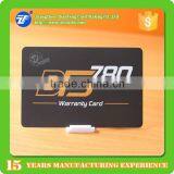 Guangzhou PVC Black Warranty Card Making for Watch