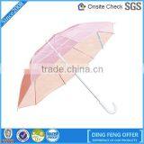 Clear Plastic Dome Shaped Transparent Umbrella for Lady
