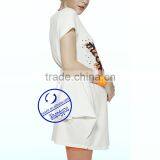 Custom Combed Cotton Jersey Printed Short Sleeve White Maternity t Shirt thumbnail-5