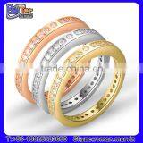 High Polished Stainless Steel Gold Couple Ring Without Stone thumbnail-5