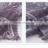 Grey Cashew Nuts Flower Mesh Spandex Nylon N7020 60gsm Elastic Printing Fabric OEKO 100 thumbnail-4